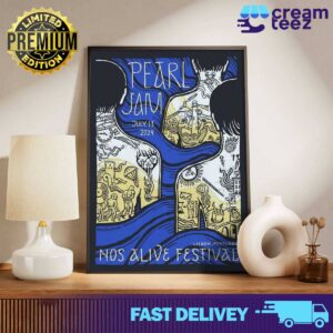 Pearl Jam Dark Matter in Lisbon 2024 NOS Alive Limited Poster Merchandise July 13, 2024