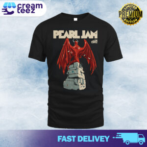 Pearl Jam Limited merchandise poster Artwork by Rupert Gruber at canceled tour in London July 2, 2024 Tshirt 2D Unisex