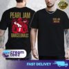 Pearl Jam 2nd tour Barcelona at Palau Sant Jordi limited merchandise t-shirt for tour July 8 2024