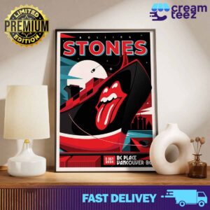 The Rolling Stone tour Vancouver limited merchandise poster July 5, 2024 Print Art Poster And Canvas