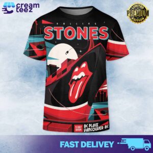 The Rolling Stone tour Vancouver limited merchandise poster July 5, 2024 All Over Print Tshirt Sweatshirt and Hoodie 3D