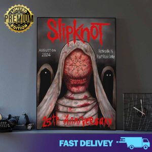 2024 Tour Poster Slipknot Noblesville in Ruoff Music Center 25th Anniversary August 6th 2024 2