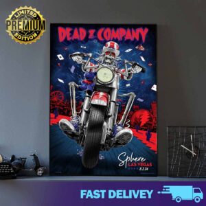 Dead and Company Sphere Official Limited Merchandise Poster in Las Vegas August 2, 2024