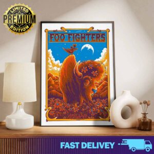 Foo Fighters Poster Merch by Zazzcorp Limited Edition in Denver August 03 2024 Print Art Poster And Canvas