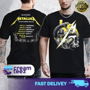 Metallica Blackened Whiskey 2024 North America M72 tour T-shirt