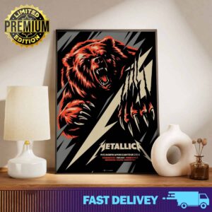 Metallica M72 North American Tour 2024 Poster Merch Limited Edition at Chicago August 8 2024 Print Art Poster And Canvas