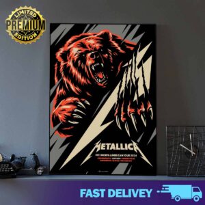 Metallica M72 North American Tour 2024 Poster Merch Limited Edition at Chicago August 8 2024 Print Art Poster And Canvas