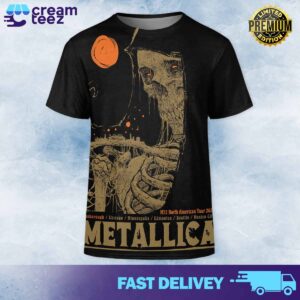 Metallica M72 North American Tour 2024 at Foxborough Poster Merchandise Limited Edition Thursday August 1 – Sunday August 4 2024 All Over Print Tshirt 3D