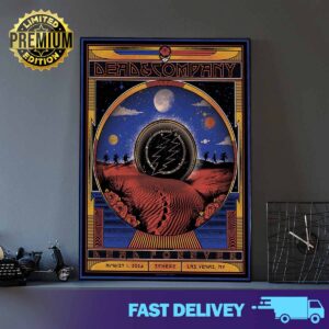 Official Dead and Company Sphere merchandise poster in Las Vegas artist by Drew Findley August 2, 2024 2