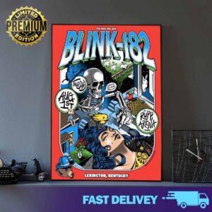 Official blink-182 poster for today’s show at Rupp Arena in Lexington, KY Print Art Poster And Canvas