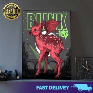 Official blink-182 poster for today’s show at the Target Center in Minneapolis, MN August 6 2024 Print Art Poster And Canvas