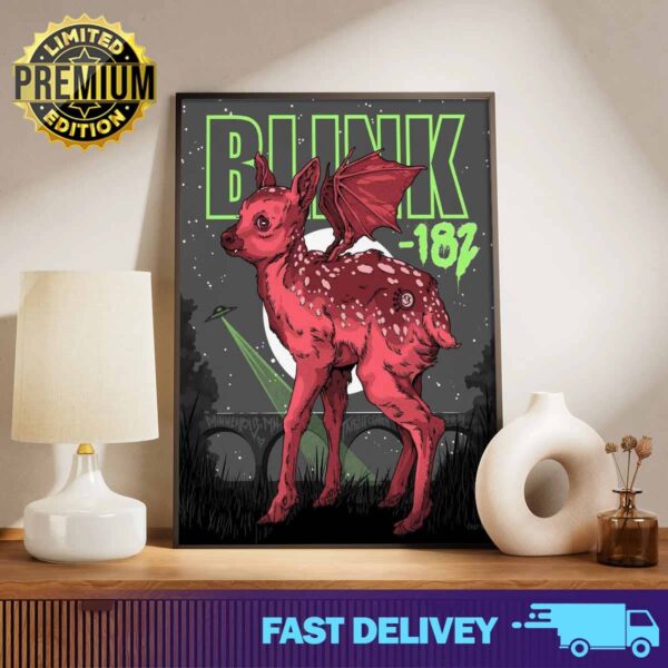 Official blink-182 poster for today’s show at the Target Center in Minneapolis, MN August 6 2024 Print Art Poster And Canvas