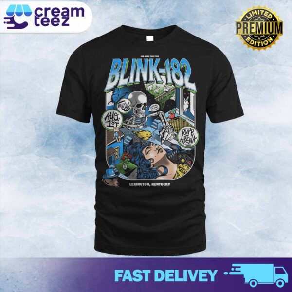 Official blink-182 poster print t-shirt for today’s show at Rupp Arena in Lexington, KY