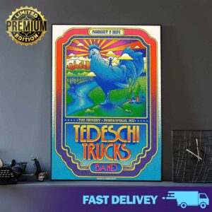 The Armory Minneapolis MN Tedeschi Trucks Band Poster by Natemoonlife August 2 2024 2 Print Art Poster And Canvas