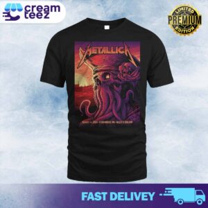 Tonight at Metallica Official merchandise poster Gillette Stadium Foxborough Night 2 of first non-repeat weekend of shows in the US August 4, 2024 T-shirt Unisex